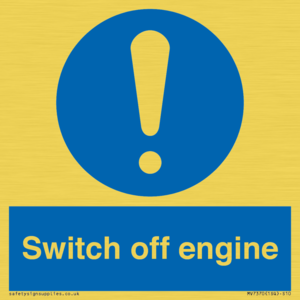Switch off engine